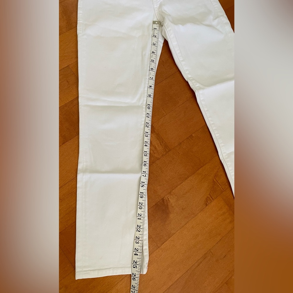 Hudson Ginny Crop Straight White Jeans - Picture 10 of 13
